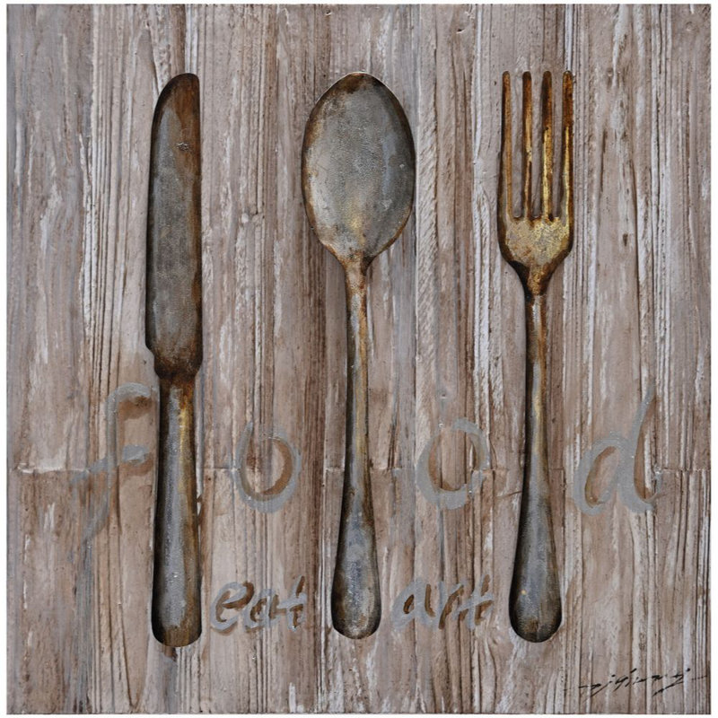 Woodland Imports Spoon Knife Fork Metal Wall Décor & Reviews Wayfair